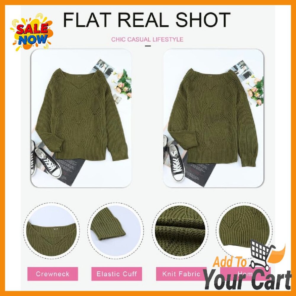 Soft Cable Knit Pullover Sweater Long Sleeve Crew… - image 6